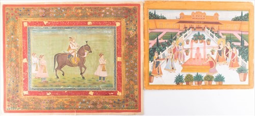 Lot 191 - A 19th century Mughal miniature painting...