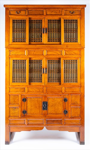 Lot 137 - A 20th century Korean elm and pear wood...