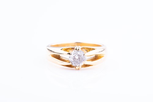 Lot 465 - An 18 carat gold diamond solitaire ring the...