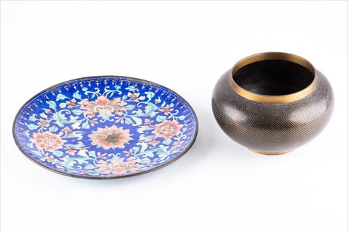Lot 218 - An early 17th century Persian enamel dish...