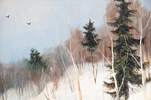 Lot 56 - Russian School, 20th century depicting a snowy...