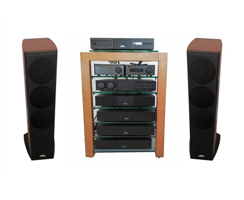 Lot 573 - A Naim stereo audio system with pair of...