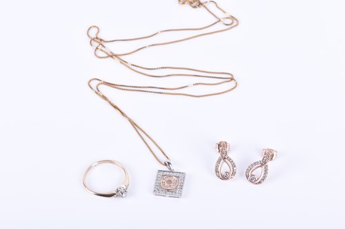 Lot 275 - A 14ct white and yellow gold and diamond...