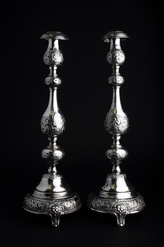 Lot 350 - A pair of early 20th century Judaica silver...