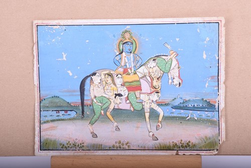 Lot 194 - Indian School, 18th century, Khrishna on Nari...