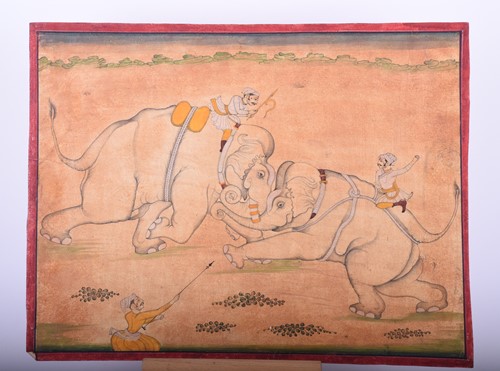 Lot 197 - Indian school, 19th century, Mahouts on...