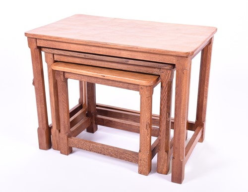 Lot 174 - A graduated nest of three Robert Thompson of...