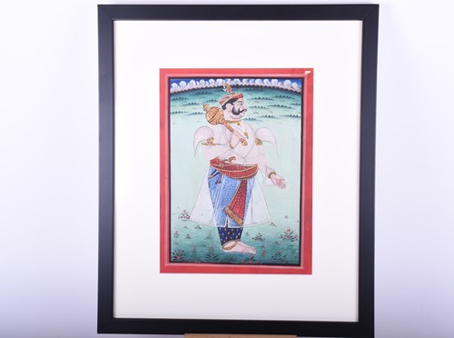 Lot 360 - 19th century Indian Udaipur School, a portly...