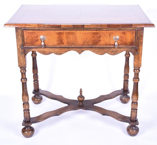 Lot 176 - A Queen Anne style walnut lowboy, the figured...
