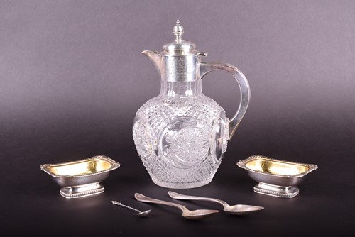 Lot 633 - A late Victorian silver-mounted cut glass...