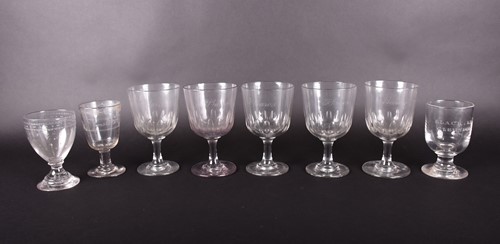 Lot 267 - A set of five late 19th century rummers, each...