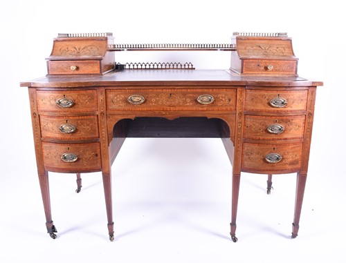 Lot 164 - An Edwardian mahogany inlaid Carlton house...