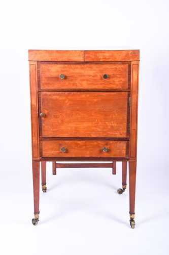 Lot 177 - A 19th century satinwood dressing chest, the...