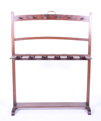 Lot 132 - A 19th century mahogany boot rack, with turned...