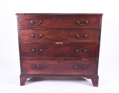 Lot 96 - A George III mahogany bachelors chest, the...