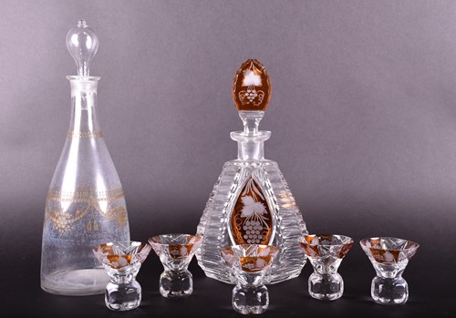 Lot 451 - A 20th century Bohemian flashed and cut spirit...