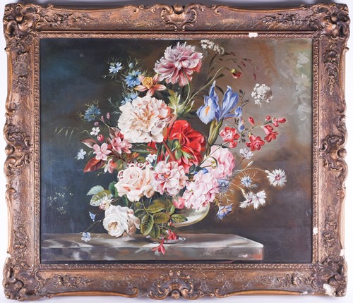 Lot 52 - F. Van Balen (20th century) 'Still Life,...
