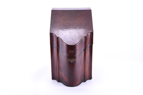 Lot 170 - A Geo III mahogany knife box, early 19th...
