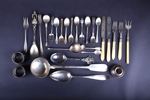 Lot 623 - A quantity of English and continental silver...