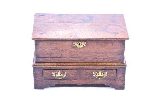 Lot 123 - An oak coffer bach, early 19th century and...