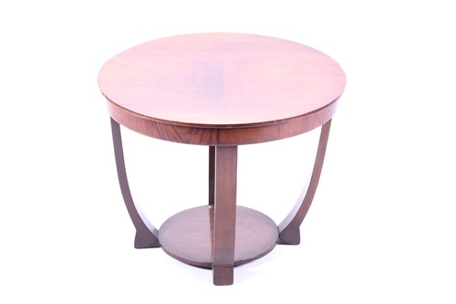 Lot 100 - An art deco period walnut veneered coffee...