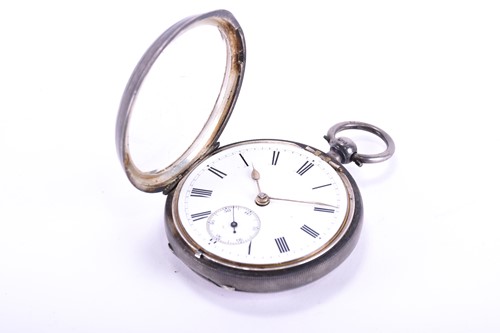Lot 547 - A late Victorian silver cased pocket watch,...