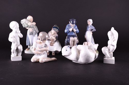 Lot 404 - A group of six Royal Copenhagen ceramic...