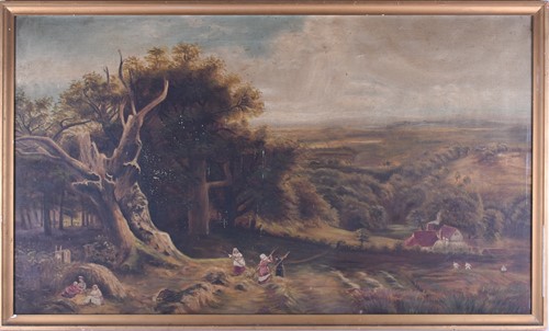 Lot 36 - 19th century English school, the hay harvest,...