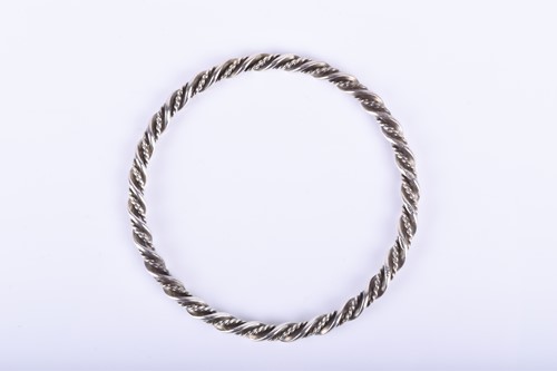 Lot 691 - A Georg Jensen 17A sterling silver bangle, of...