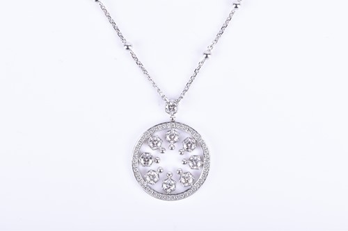 Lot 801 - Boodles. An 18ct white gold and diamond...