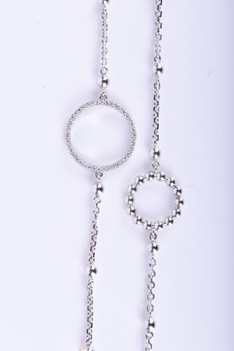 Lot 801 - Boodles. An 18ct white gold and diamond...