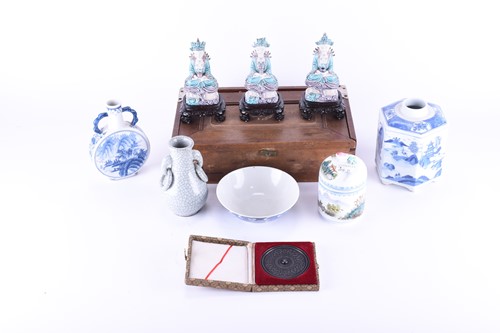 Lot 221 - A small group of Chinese ceramics, 20th...