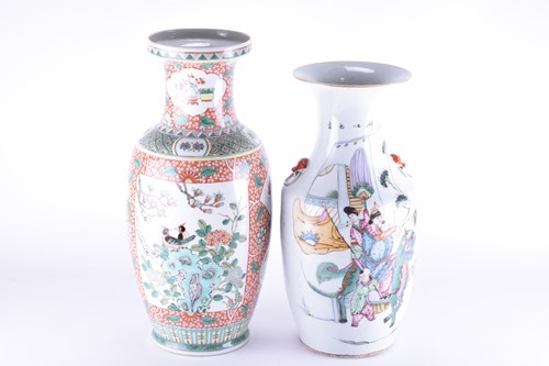 Lot 126 - A Chinese famille verte vase, late 19th...