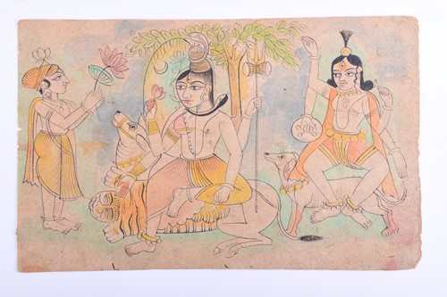 Lot 211 - Kishangarh school, 18th century, Shiva seated...