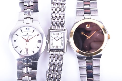 Lot 522 - A collection of three wristwatches including a...