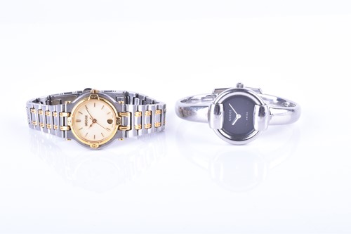 Lot 415 - Two Gucci ladies wristwatches, comprising a...