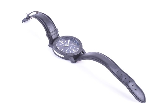 Lot 570 - A Bulgari Carbongold automartic carbon fibre...