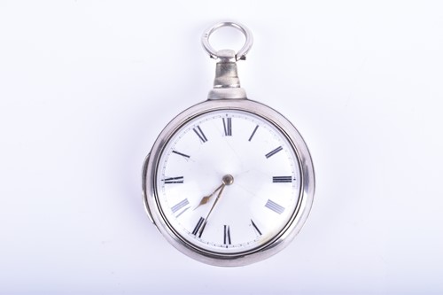 Lot 548 - A George IV silver pair cased pocket watch by...
