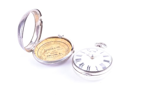 Lot 567 - A Victorian silver pair cased pocket watch by...