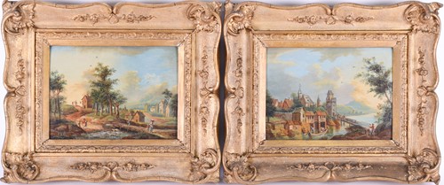 Lot 55 - 19th century Continental School Two gilt...