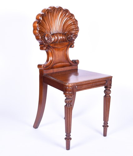 Lot 119 - A Victorian carved mahogany hallchair, the...