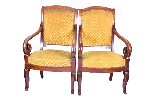 Lot 146 - A pair of 19th century mahogany bow fronted...