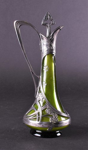 Lot 475 - A WMF mounted Art Nouveau oil dispenser, the...
