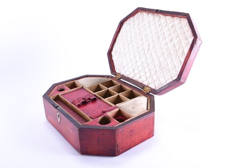 Lot 307 - An 18th-century Georgian red morocco leather...