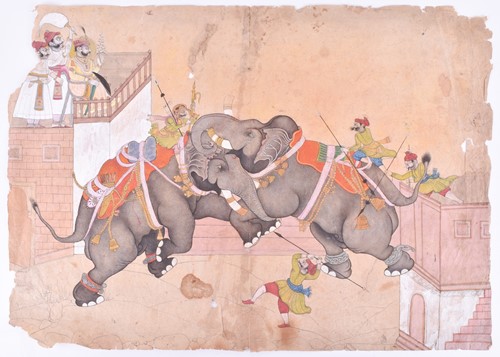 Lot 351 - Indian School, 18th/19th century, fighting...