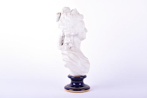 Lot 230 - A Sevres biscuit porcelain bust of Marie...