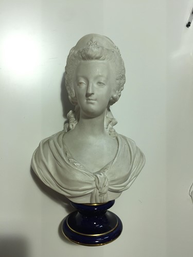 Lot 230 - A Sevres biscuit porcelain bust of Marie...