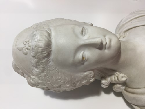 Lot 230 - A Sevres biscuit porcelain bust of Marie...