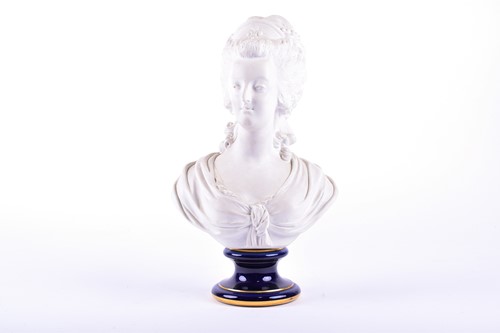 Lot 230 - A Sevres biscuit porcelain bust of Marie...