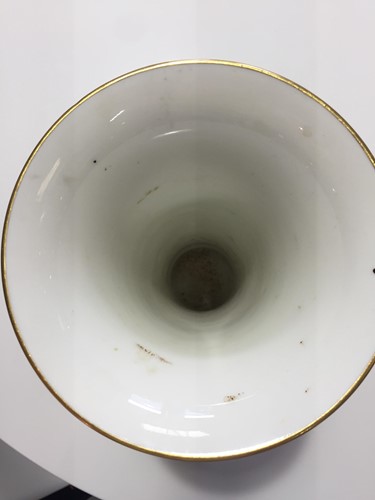 Lot 238 - A late 19th century Sevres porcelain tall vase...